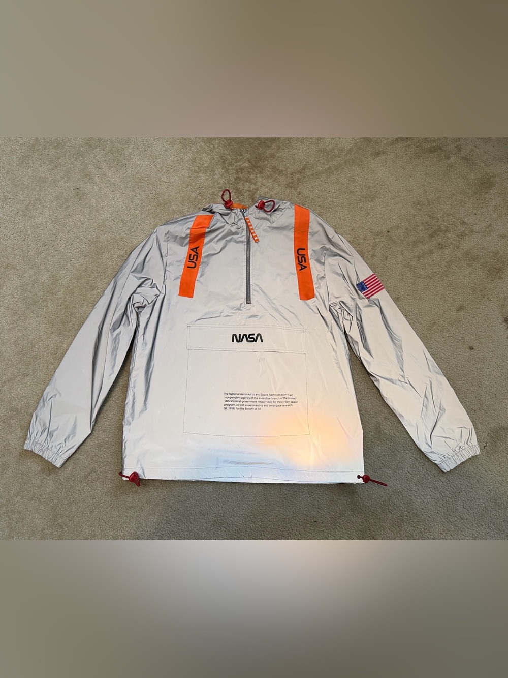 Forever 21 NASA Quarter Zip Windbreaker